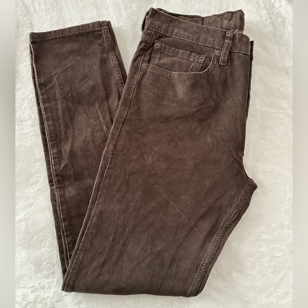 Levi's 512 Men's Brown Corduroy Pants Like New - Picture 7 of 8